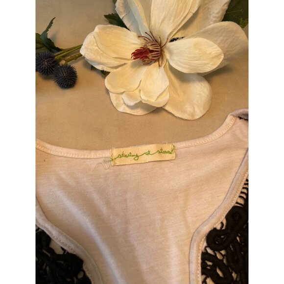 Anthropologie Staring at Stars Midi Lace Boho Dress Y2k Cottagecore Size 5 - Picture 6 of 12